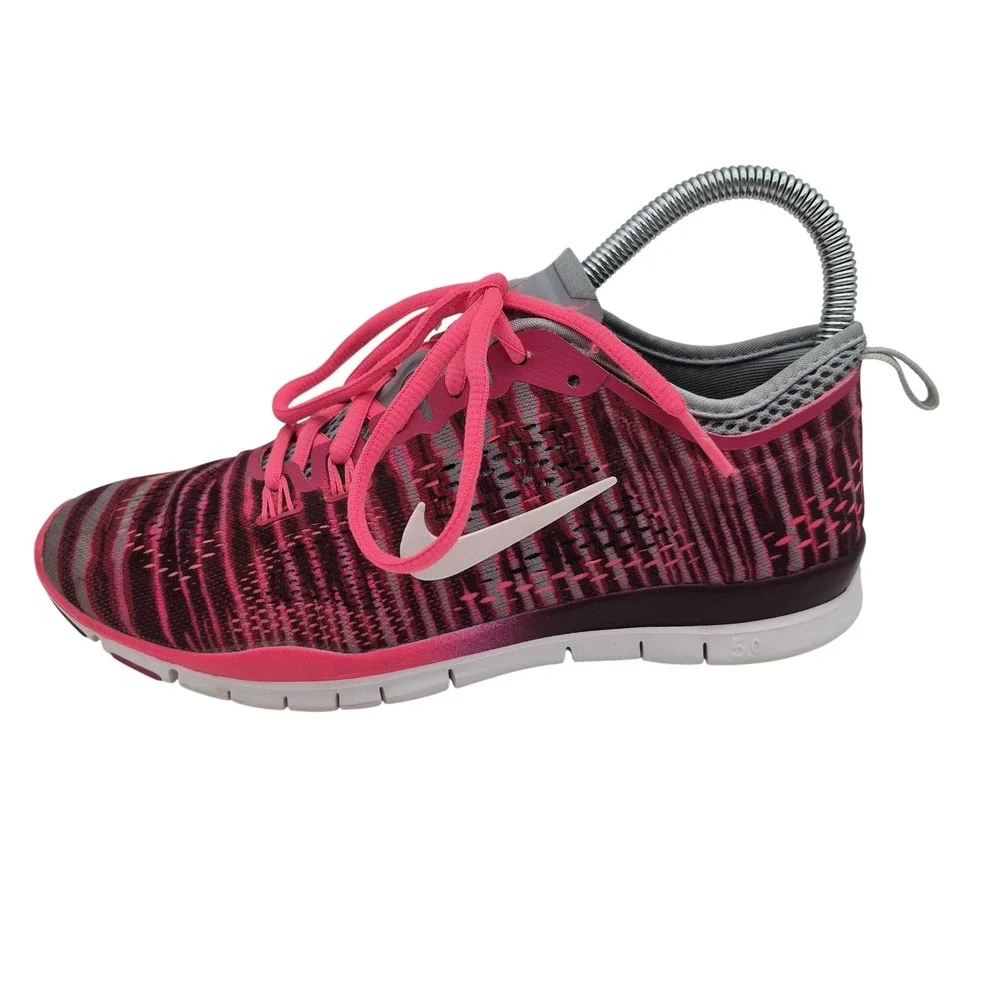 Nike Free 5.0 TR Fit 4 Shoes Womens Size 6.5 Pink Gray White Sneakers 629832-602